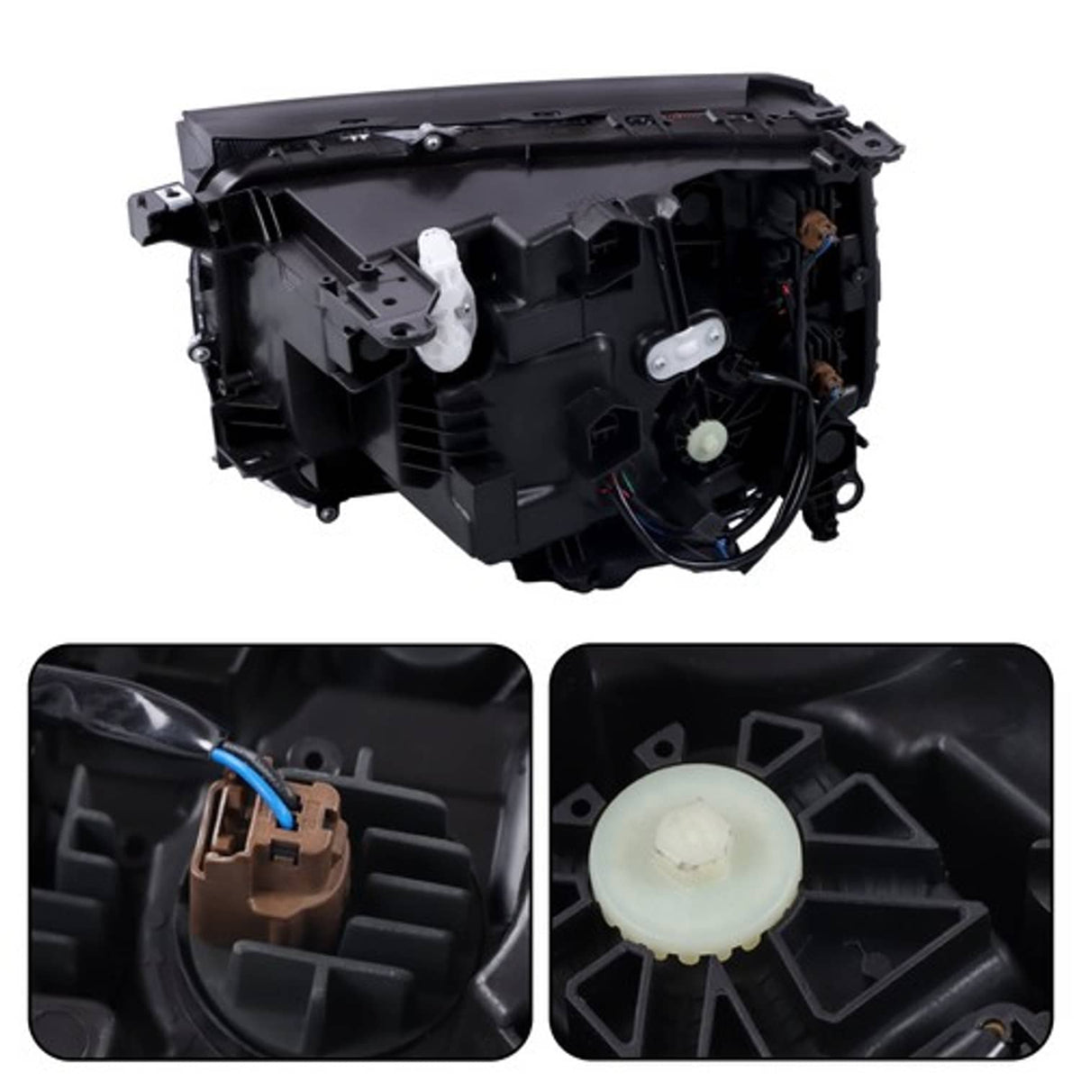 Solid Spare Clear Headlight Assembly For Toyota Land Cruiser 2024 2025 Right/Passenger Side