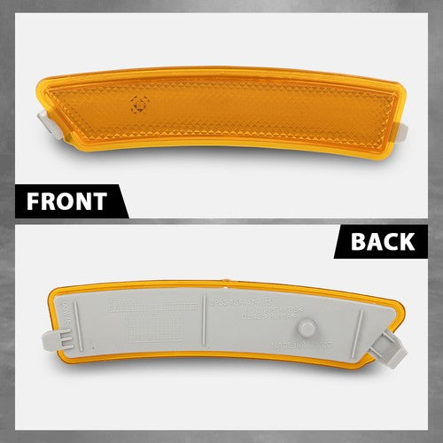 Solid Spare Fit For 2013-2016 Lincoln MKZ Front Bumper Reflector Side Marker Light Lamp Pair