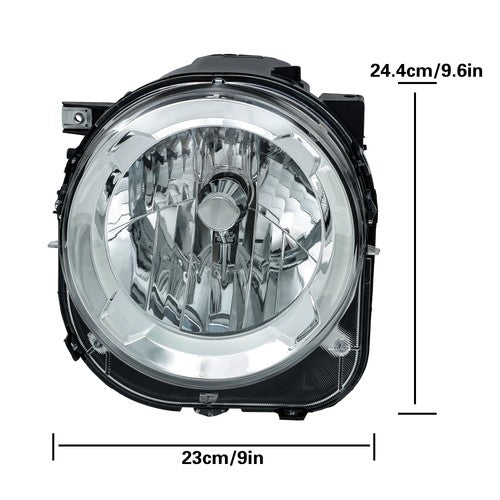 Solid Spare For Jeep Renegade 2015-2017 18 Halogen Headlight Driver Left Side Clear Headlamp
