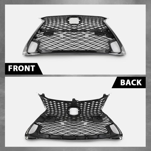 Solid Spare Front Bumper Grille Grill Fit For 16-17 Lexus GS200t 16-18 GS450h 16-20 GS350