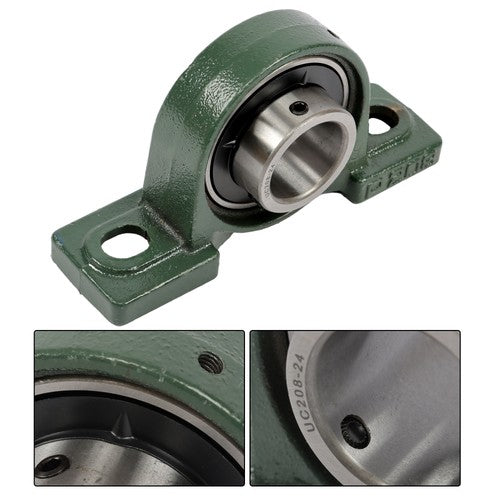 Solid Spare 6 Pcs UCP208-24 Pillow Block Bearing Solid Base 2-Bolt Self-Aligning 1-1/2" Bore