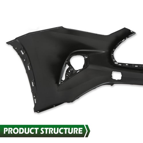 Solid Spare Front Bumper Cover Black Fit For 2020-2022 Toyota Highlander L LE XLE