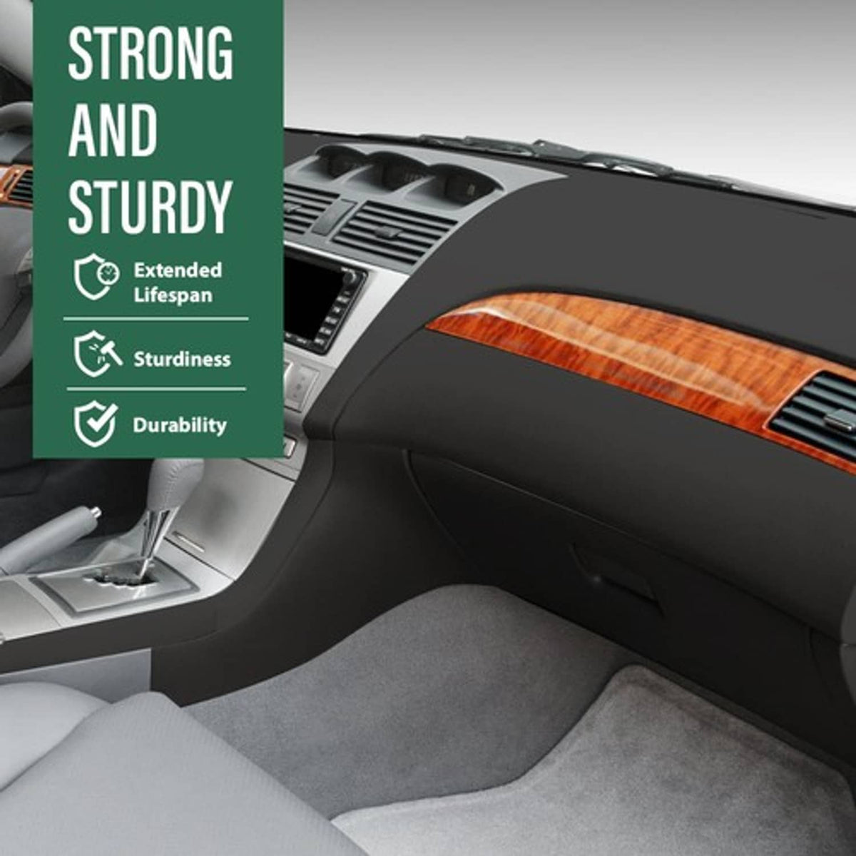 Solid Spare TPE Dash Cover Lower Kick Panel Fit For 2004-2008 Toyota Solara Black
