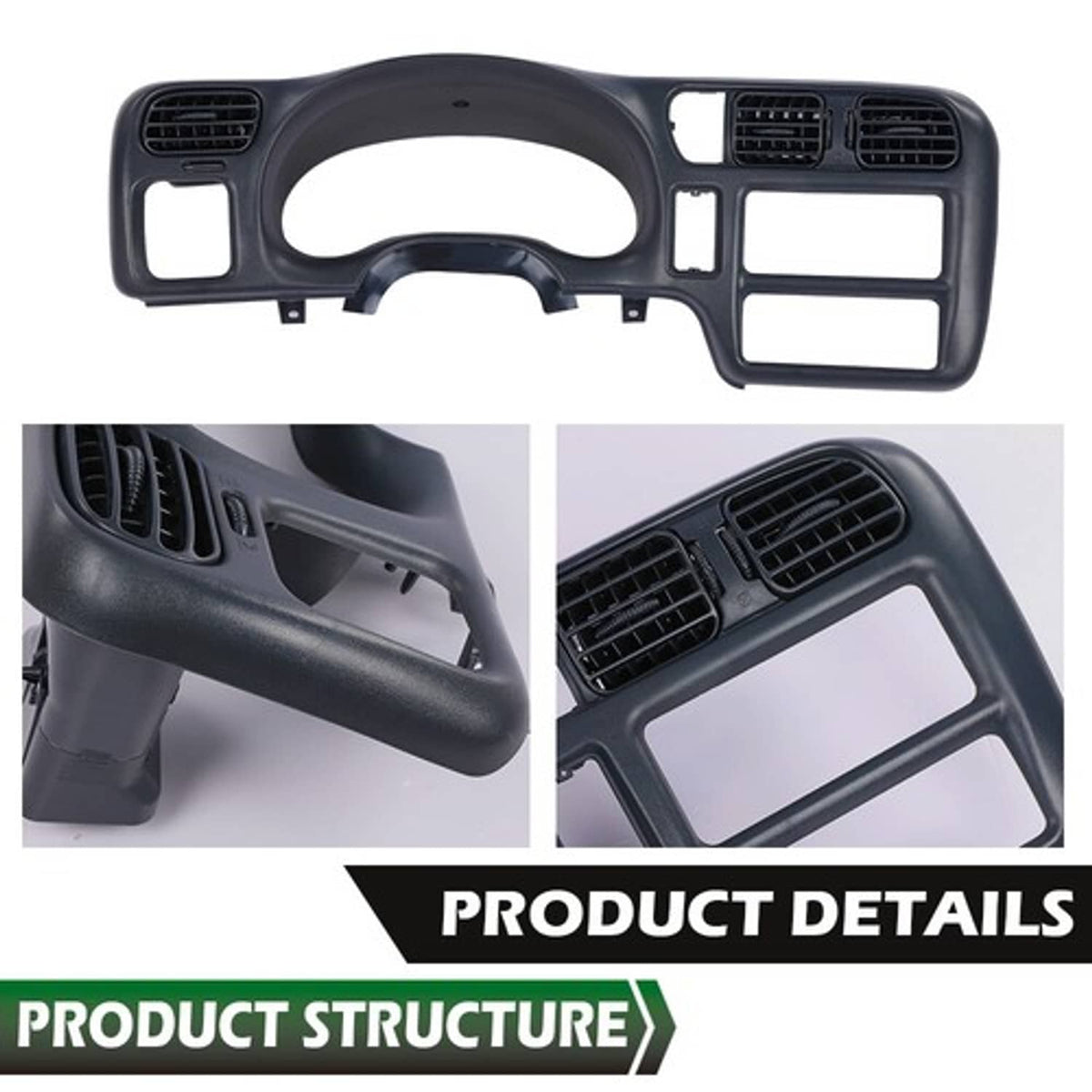 Solid Spare Dark Gray Dash Trim Bezel Fit For 1998-2004 Blazer Jimmy Sonoma S10 Bravada New