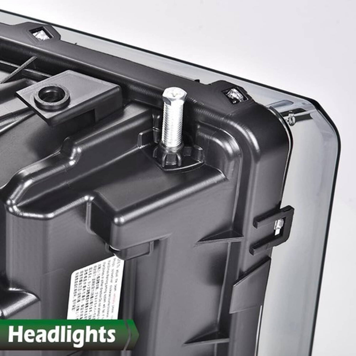 Solid Spare Fit For 2005-2007 F250 F350 F450 Super Duty LED DRL Black Clear Headlights Lamps