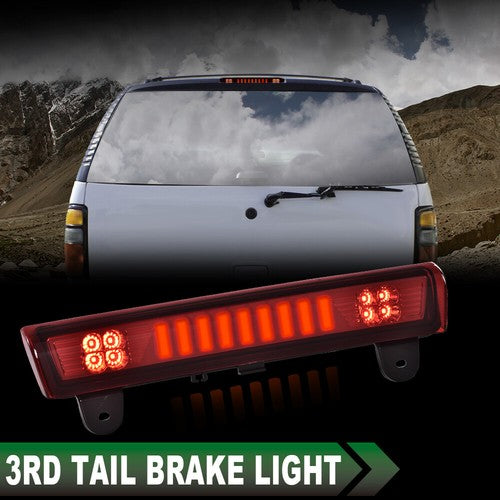Solid Spare Fit For 00-06 Suburban Tahoe Yukon LED 3rd Brake Tail Light Cargo Lamp Red