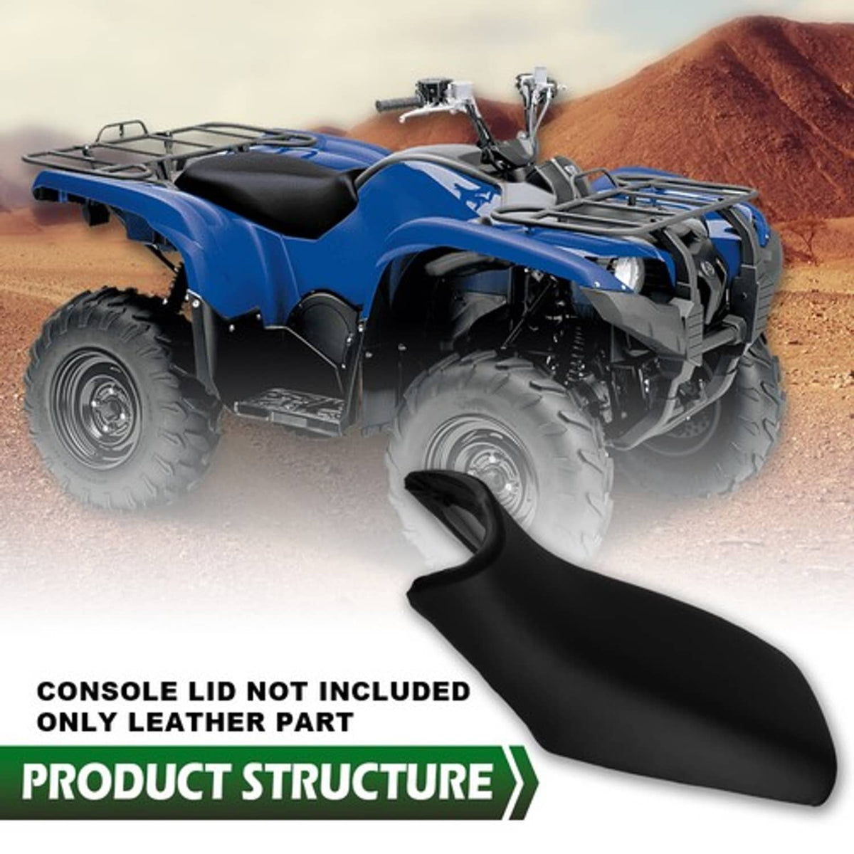 Solid Spare Fit For 2006-2009 Yamaha Wolverine 350 Standard ATV Seat Cover Black Seat Cover