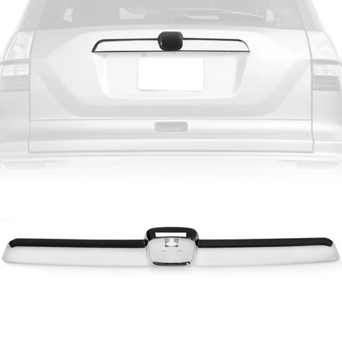 Solid Spare For 2007-2011 HONDA CRV Chrome Rear Tailgate Liftgate Trim Molding Door Accent
