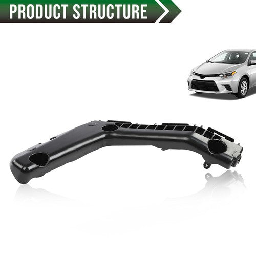 Solid Spare Fit For 2014-2016 Toyota Corolla Black Front Bumper Bracket Left Driver Side
