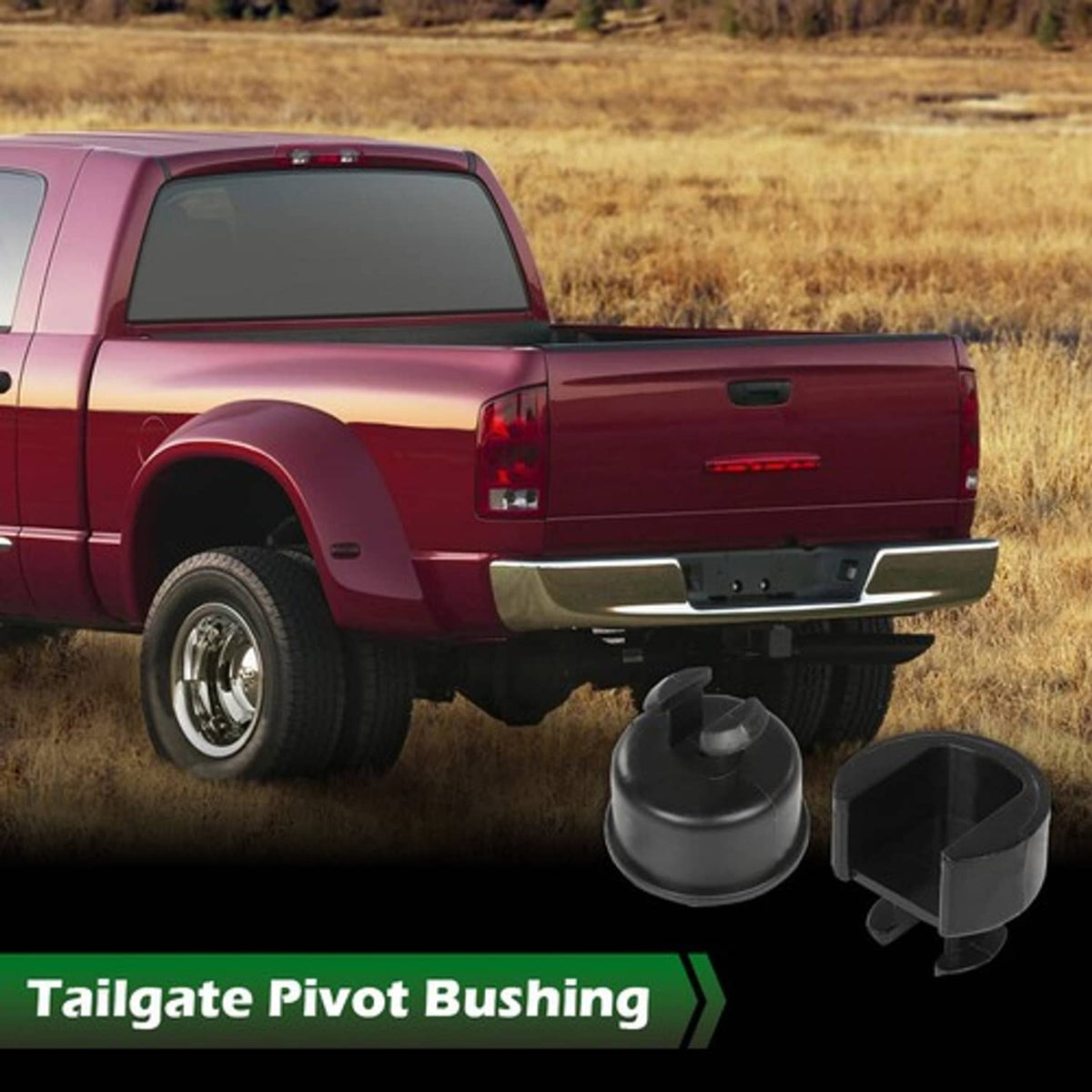 Solid Spare Fit For 02-08 Dodge Ram 1500/03-09 Ram 2500 3500 Tailgate Pivot Bushing Set