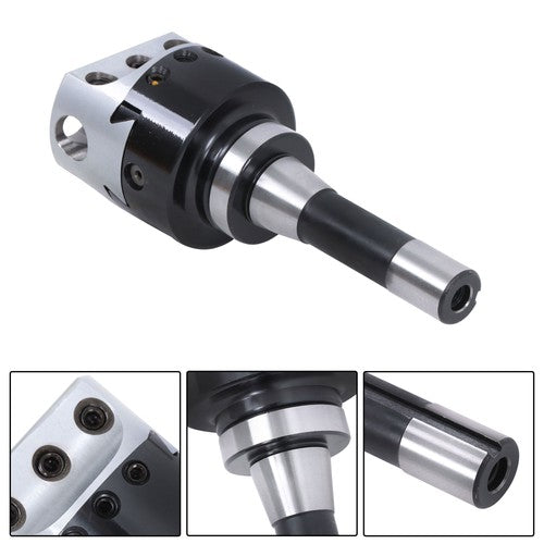 Solid Spare 3" New Boring Head R8 Shank + 10pcs Carbide Tipped 3/4" Boring Bar Set