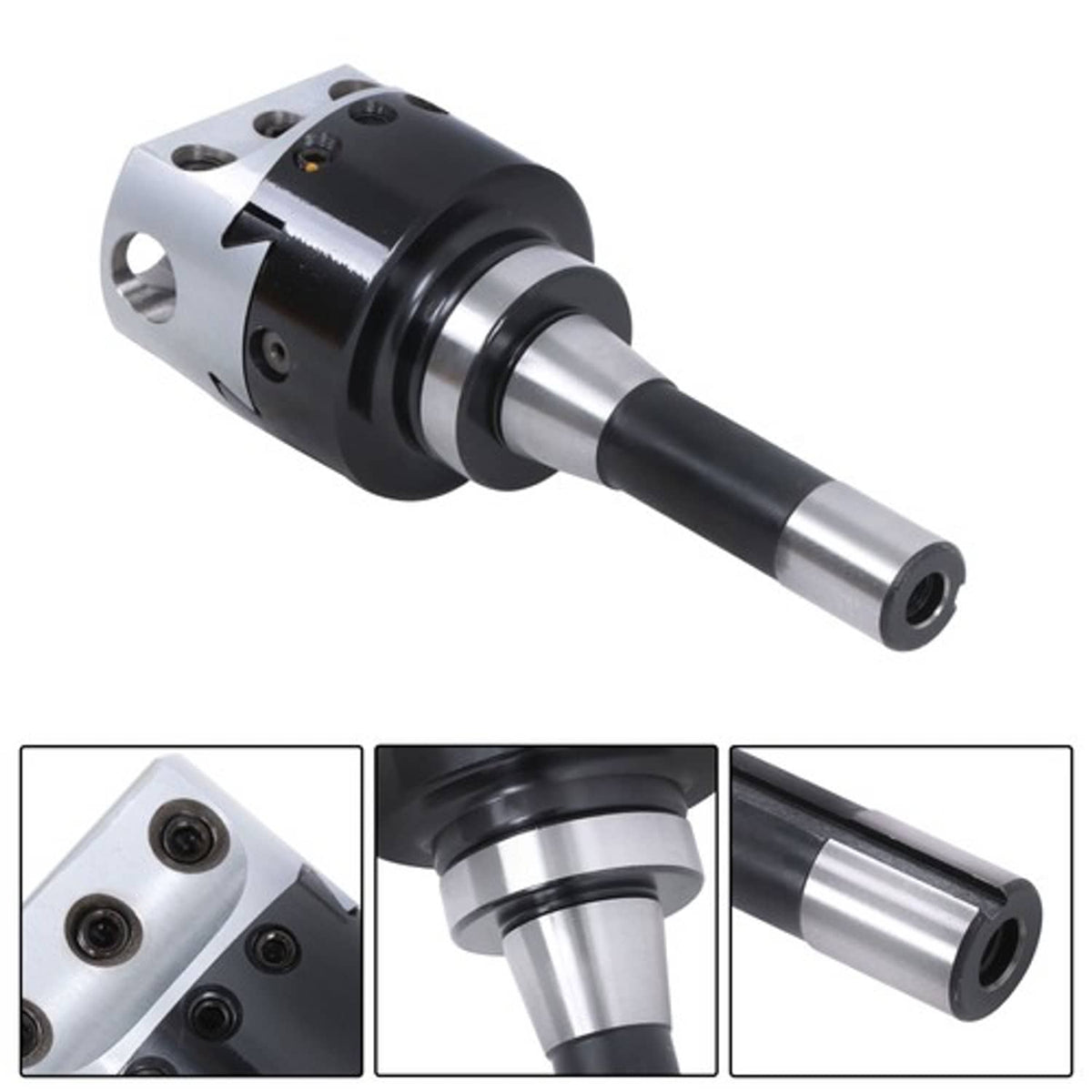 Solid Spare 3" New Boring Head R8 Shank + 10pcs Carbide Tipped 3/4" Boring Bar Set