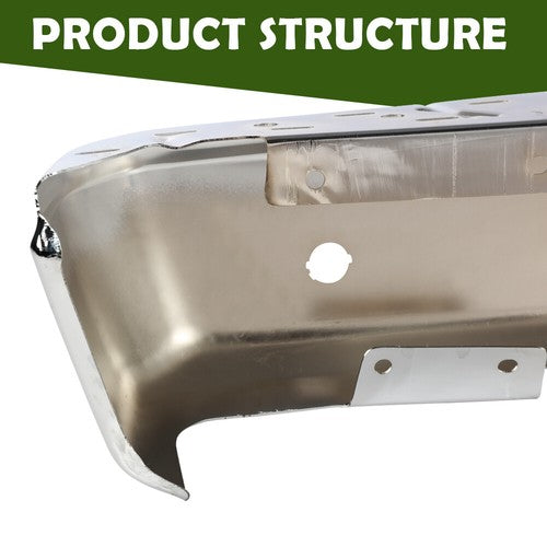 Solid Spare Fit For 2015-2020 Ford F150 Silver Left & Right Rear Bumper Ends FO1102383