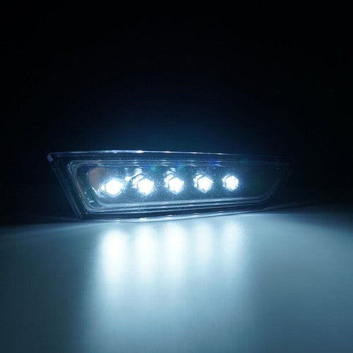 White LED Bumper Side Marker Lights Lamps Clear For 2003-2007 Infiniti G35 Coupe