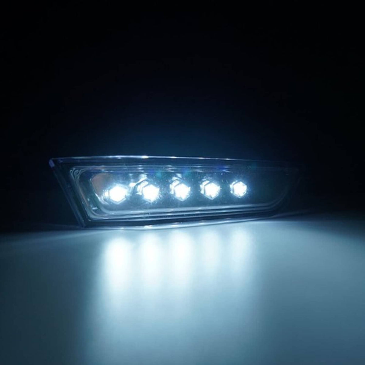 Solid Spare White LED Bumper Side Marker Lights Lamps Clear For 2003-2007 Infiniti G35 Coupe