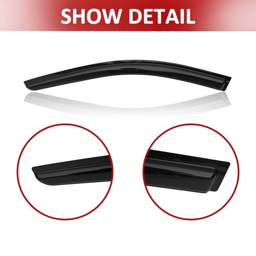 4PCS FIT 2008-2012 Honda Accord Window Vent Visor Sun Rain Guard Gloss Black