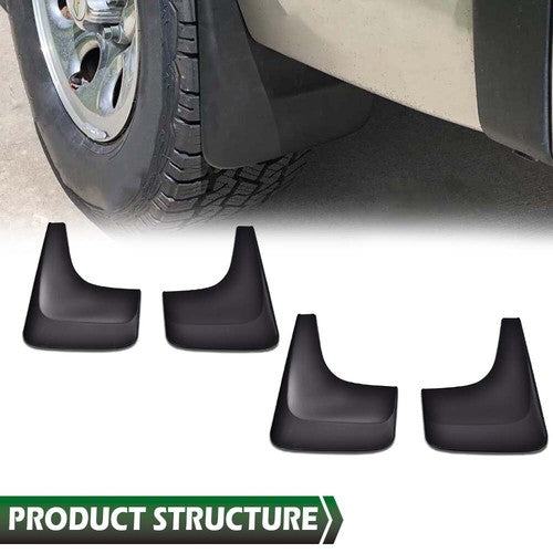 Solid Spare 4Pcs Mud Flaps Splash Guards Front & Rear Fit For 2007-2014 GMC Sierra Yukon XL