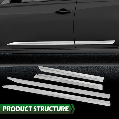 Solid Spare 4pcs Body Side Door Molding Trim Chrome Fit For 2013-2018 Nissan Altima Sedan