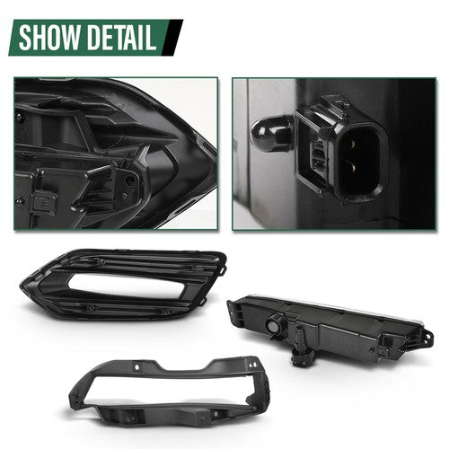 Solid Spare LED Fog Lights Driving Lamps w/ Wiring+Switch Fit For 2019-2022 Honda HRV HR-V