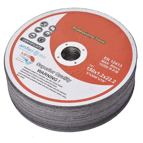 Solid Spare 25 Pack 6"x.045"x7/8" Cut-off Wheel - Metal & Stainless Steel Cutting Discs