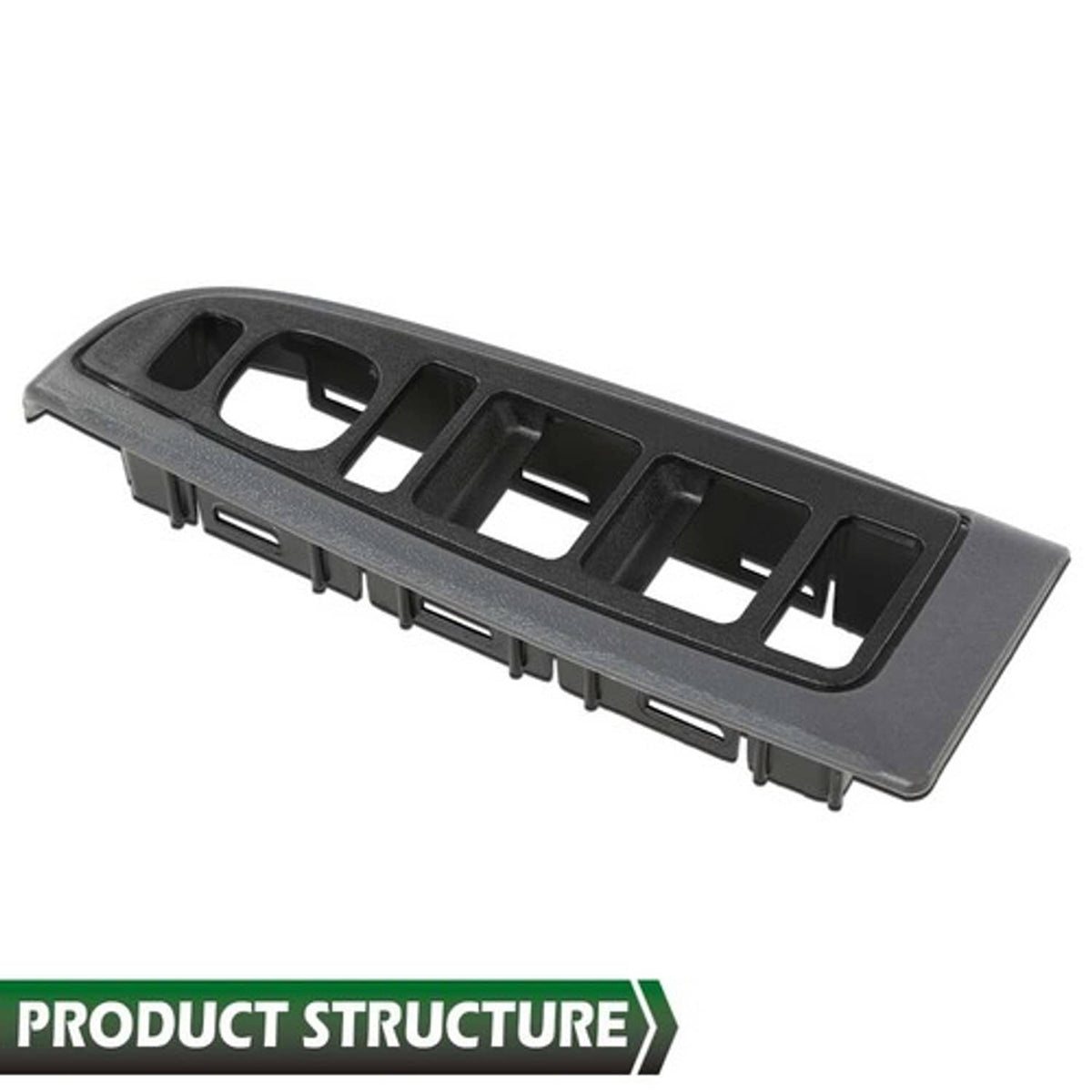 Solid Spare Fit For 03-07 Chevy Silverado GMC Sierra Front Left Window Switch Bezel Gray