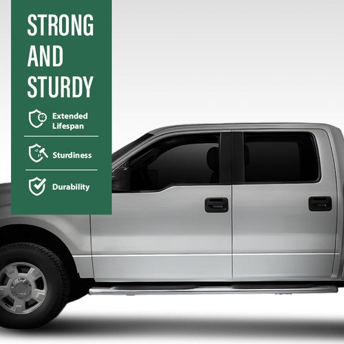 Solid Spare Fit For 09-14 Ford F-150 4-Door Crew Cab Rocker Panels Left & Right Pair Set