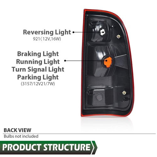 Solid Spare Fit For 2008-2016 Ford F-250 F-350 F-450 F-550 Super Duty Red Tail Light LH Side