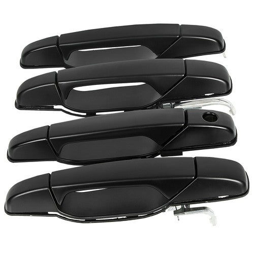 Solid Spare Front & Rear Set of 4 Door Handle Black For Chevy GMC Tahoe Yukon Sierra 2007-14