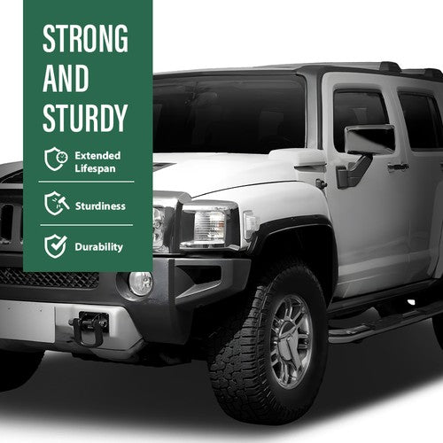 Solid Spare Fender Flares (8Pcs) & Mud Flaps (4Pcs) Black Fit For 2006-2010 Hummer H3 NEW
