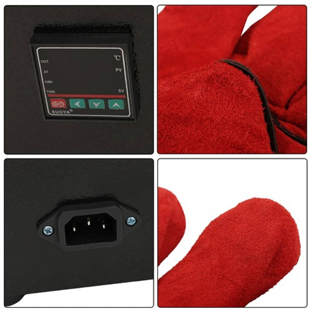 Solid Spare Metal Melting Furnace Forge Kit+Mesh Refining Casting Furnace 3KG 1400W Upgraded