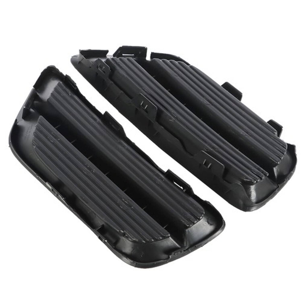 Solid Spare For Honda Accord Sedan 13-15 Pair Bumper Plastic Black Housing Fog Light Covers