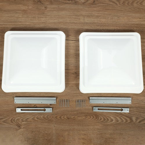 Solid Spare 2 Pack RV Replacement Roof Vent Cover 14"X14" White Camper (Trailer) Vent Cover