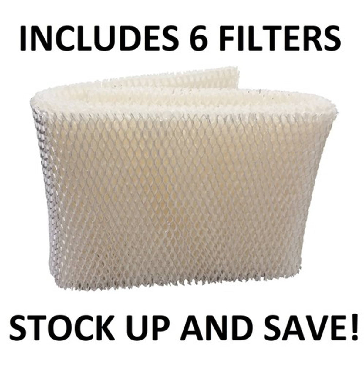 Solid Spare Humidifier Filter for Essick Air MoistAir MA-1201 EA1201 (6 Pack)