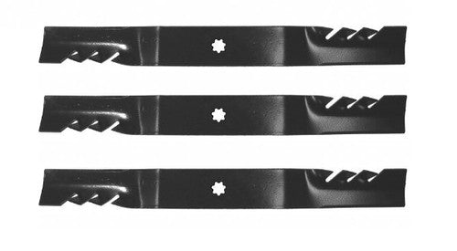 Solid Spare 3 Mulching Replacement Blades for John Deere GY20852 X140, D140, D150, D160 48"