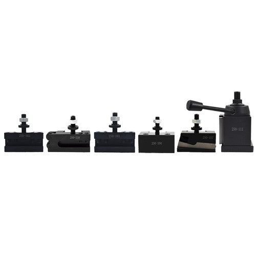 Solid Spare 6Pcs 6- 12" AXA 250-111 Wedge Type Quick Change Tool Post Holder Set For Lathe