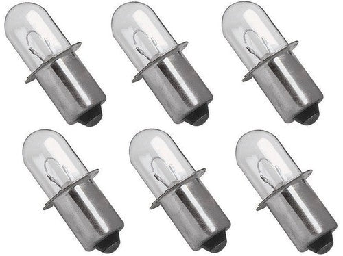 Solid Spare (6) 18 Volt Xenon Bulb Replacements for Porter Cable PC18FL Flashlight