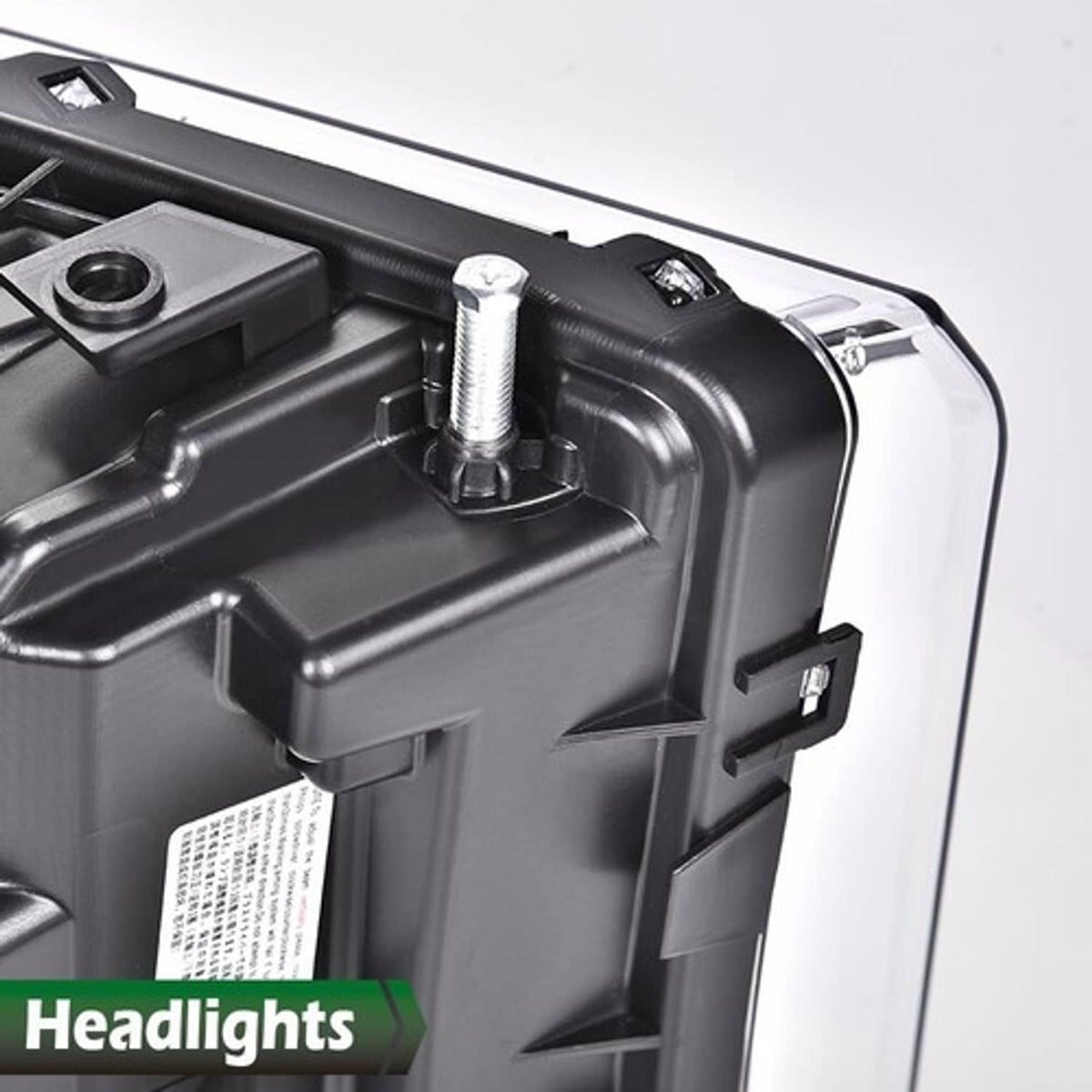 Solid Spare Fit For 05-07 F250 F350 F450 F550 Super Duty Clear Chrome LED DRL Headlights