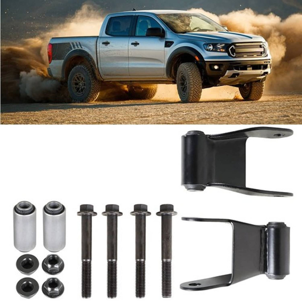Solid Spare For Mazda B2300 B2500 B3000 Truck Rear Leaf Spring Shackle Bracket Repair Kit