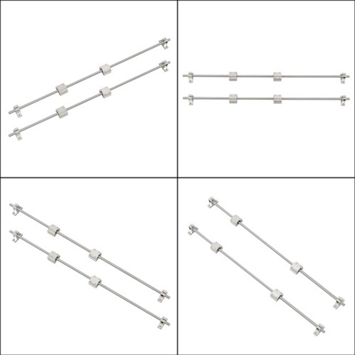 Solid Spare 8mm × 650mm 2Pcs Linear Motion Rail Shaft w/ 4 SCS8UU Bearing & SK8 Rail Support