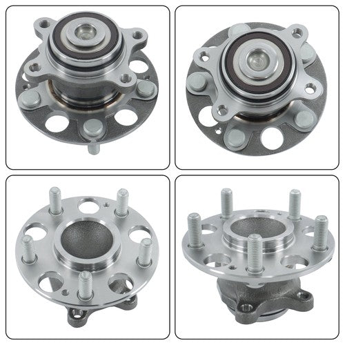 Solid Spare 2x For Honda Civic Wheel Bearing Hub w/ ABS 1.8L LX DX Rear Wheel Bearing & Hubs