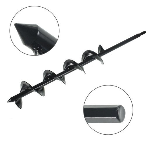 Solid Spare Auger Drill Bit 3" x 24" Garden Plant Flower Bulb Rapid Planter Spiral