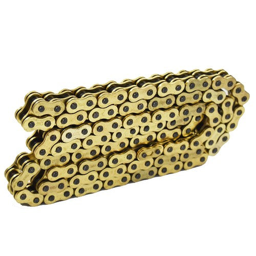 Solid Spare O-Ring Drive Chain Gold Color 520 x114 ATV Motorcycle 520 Pitch 114 Links