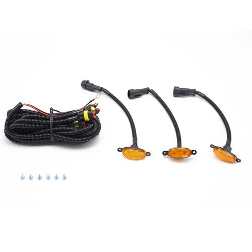 Fit Dodge Ram 1500 2500 3500 Amber Lens LED Front Grille Running Light 3x