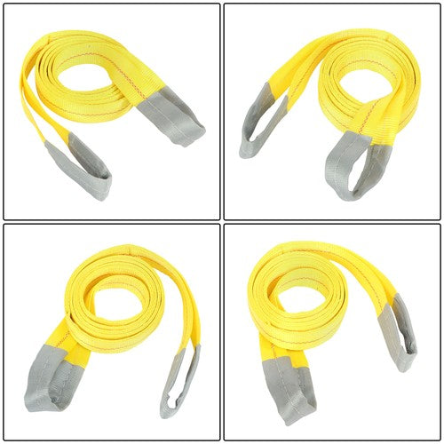 Solid Spare Lift Sling Straps 10' x 2" 14000 Pound Capacity 4-Pack Heavy Duty Lifting Slings