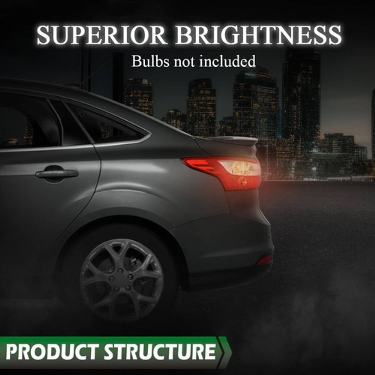 Solid Spare Rear Outer Tail Light Brake Lamp Assembly Fit For 2012-2014 Ford Focus Left Side