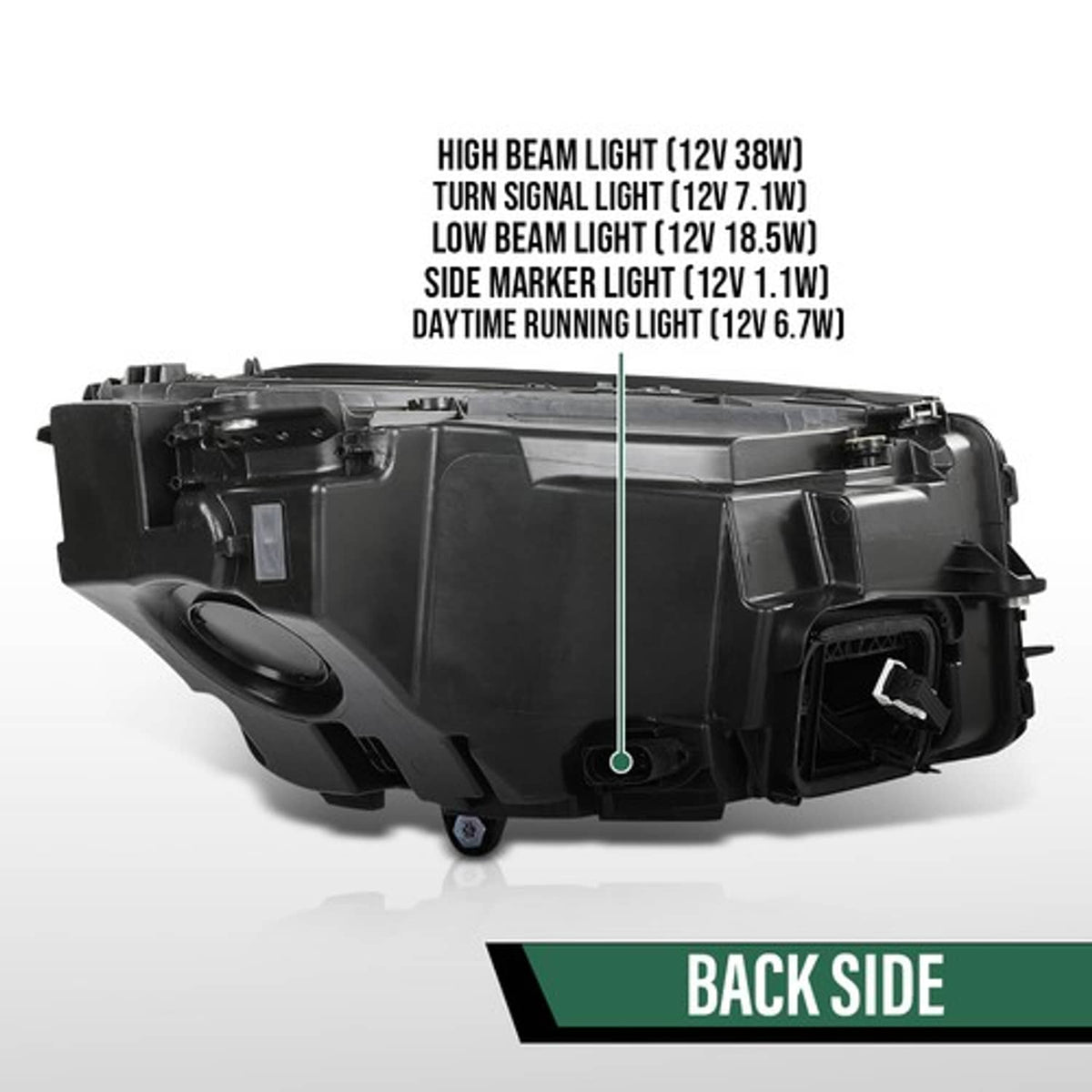 Solid Spare LED Headlight Fit For 2020-2022 Mercedes-Benz GLC-Class W/O Adaptive Left Side