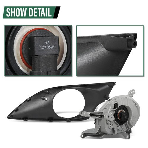 Solid Spare Halogen Fog Light w/ Bezel Fit For 2013-2016 Hyundai Veloster Turbo Right Side