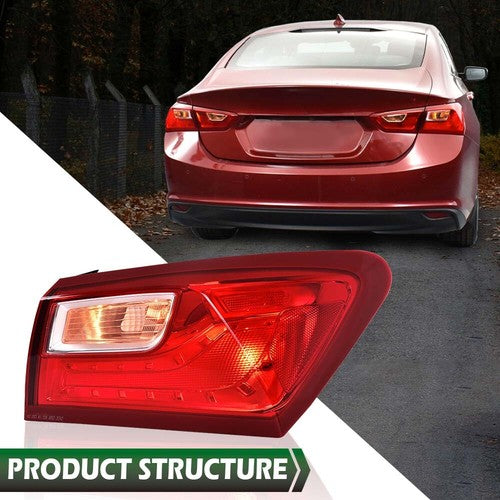 Solid Spare Fit For 16-20 Chevy Malibu Tail Light Lamp Outer Replacement Passenger Side