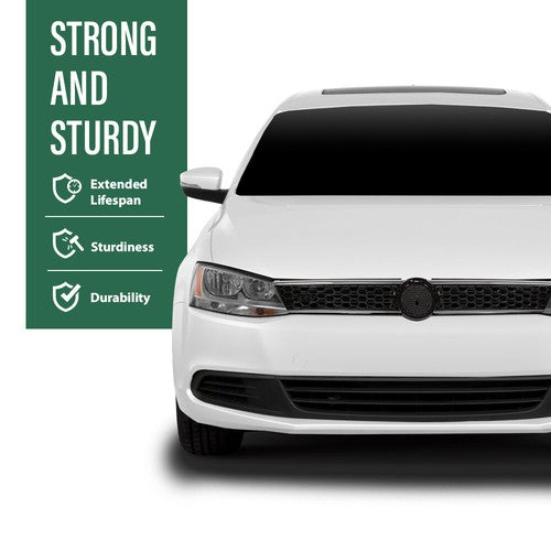 Solid Spare Fit For 2010-2014 VW Jetta Hex Front Bumper Upper Grille Grill w/ Chrome Trim