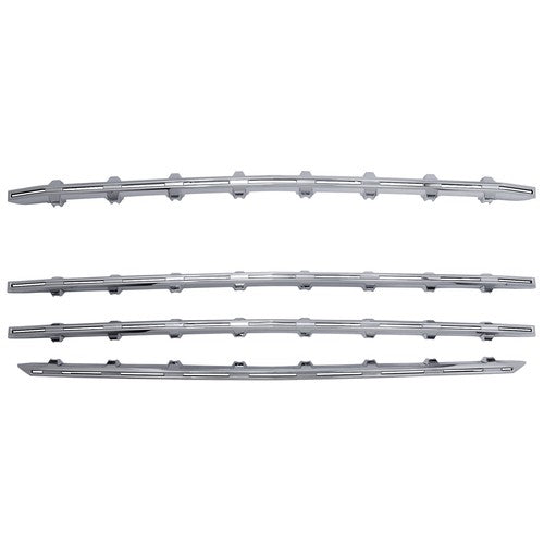 Solid Spare Snap-On Chrome Grille Trim Molding Covers For 19-21 Chevy Silverado 1500 LT RST
